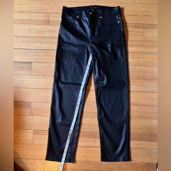 Banana Republic Black High Rise Slim Coated Jeans Sz 8 - Picture 8 of 13
